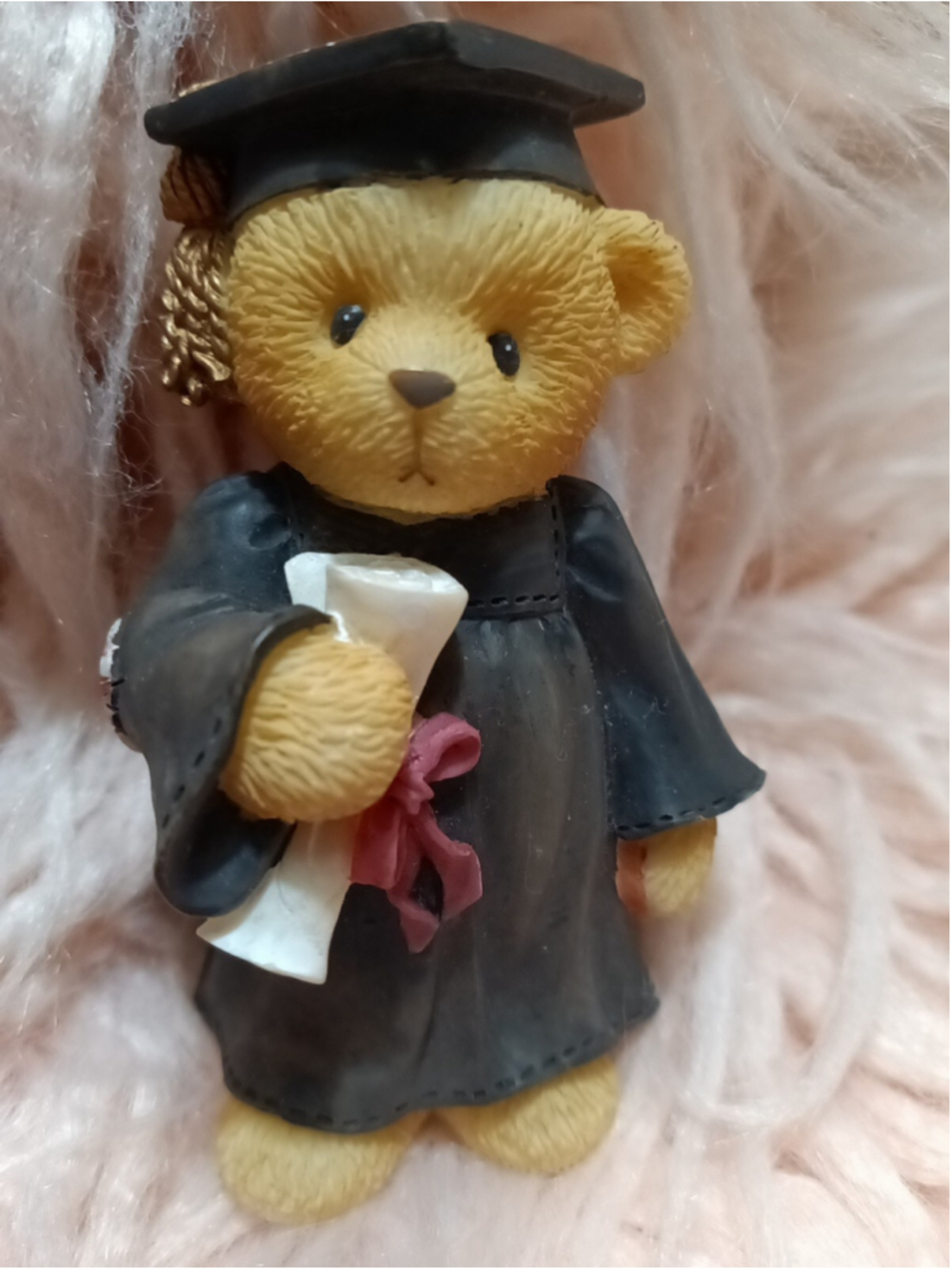 Cherished Teddies Graduation Bear in Cap & Gown *Avon Exclusive Figurine Diploma